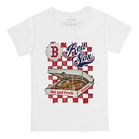 Infant Tiny Turnip White Boston Red Sox Pizza T-Shirt