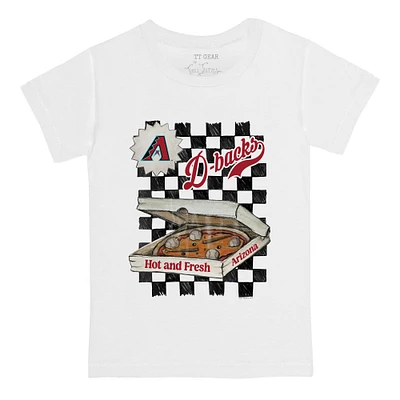 Infant Tiny Turnip White Arizona Diamondbacks Pizza T-Shirt