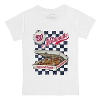 Toddler Tiny Turnip White Washington Nationals Pizza T-Shirt