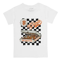 Toddler Tiny Turnip White San Francisco Giants Pizza T-Shirt