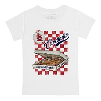 Toddler Tiny Turnip White St. Louis Cardinals Pizza T-Shirt