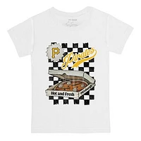 Youth Tiny Turnip White Pittsburgh Pirates Pizza T-Shirt