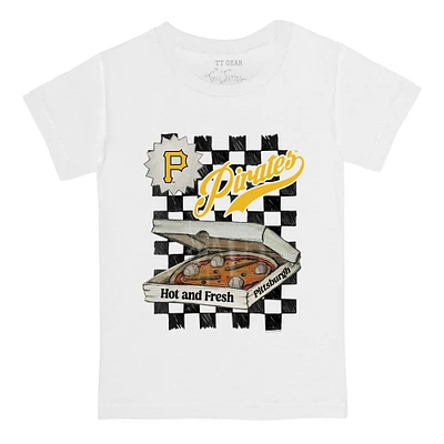 Youth Tiny Turnip White Pittsburgh Pirates Pizza T-Shirt