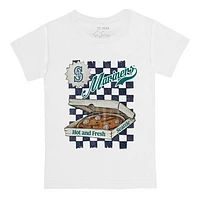 Youth Tiny Turnip White Seattle Mariners Pizza T-Shirt