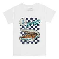 Youth Tiny Turnip White Seattle Mariners Pizza T-Shirt