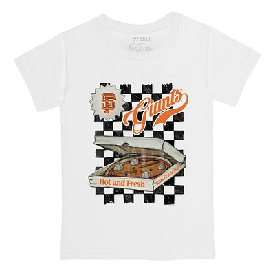 Youth Tiny Turnip White San Francisco Giants Pizza T-Shirt
