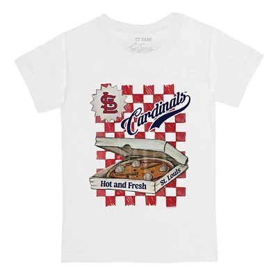Youth Tiny Turnip White St. Louis Cardinals Pizza T-Shirt