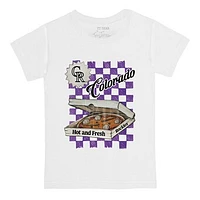 Youth Tiny Turnip White Colorado Rockies Pizza T-Shirt