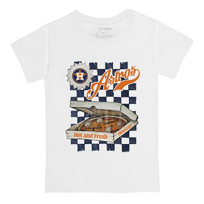 Youth Tiny Turnip White Houston Astros Pizza T-Shirt