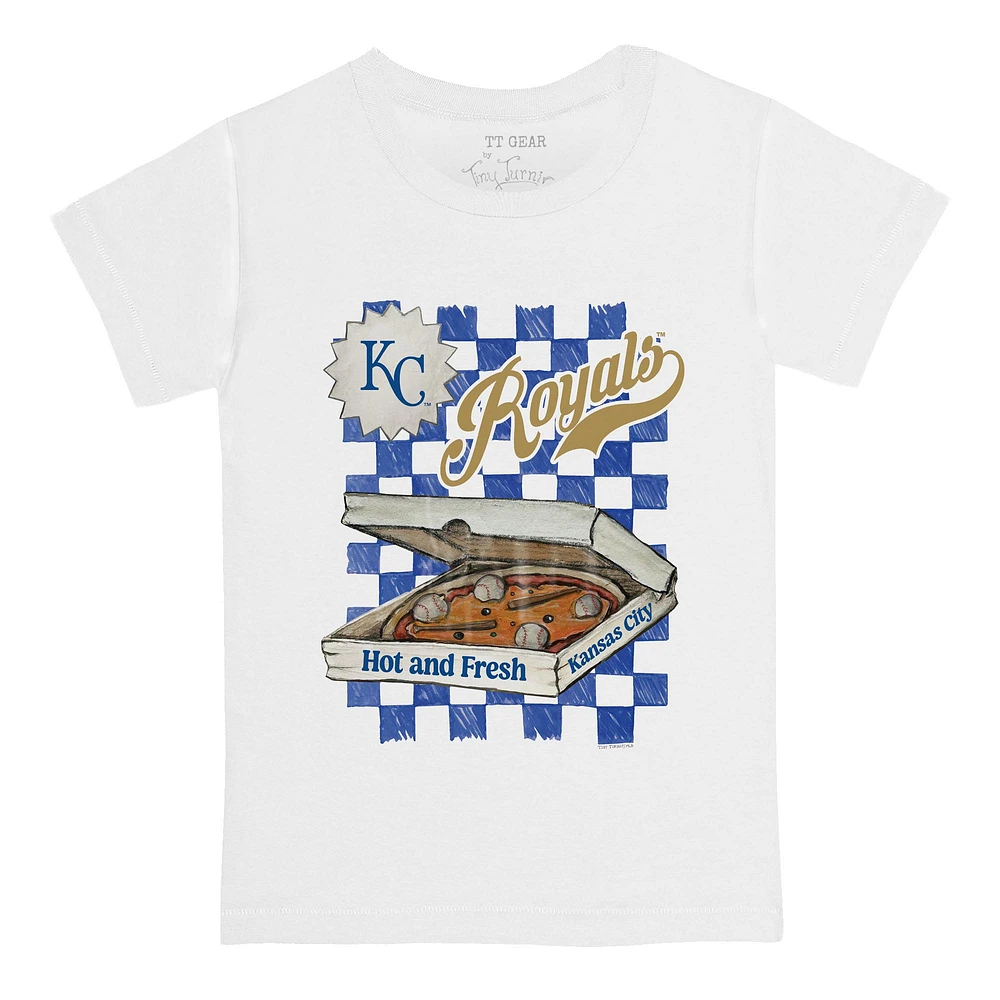 Youth Tiny Turnip White Kansas City Royals Pizza T-Shirt