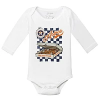 Infant Tiny Turnip White Houston Astros Pizza Long Sleeve Bodysuit