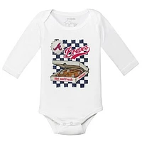 Infant Tiny Turnip White Atlanta Braves Pizza Long Sleeve Bodysuit
