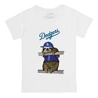 Infant Tiny Turnip White Los Angeles Dodgers Sloth T-Shirt