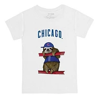Infant Tiny Turnip White Chicago Cubs Sloth T-Shirt