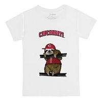 Infant Tiny Turnip White Cincinnati Reds Sloth T-Shirt