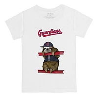 Infant Tiny Turnip White Cleveland Guardians Sloth T-Shirt