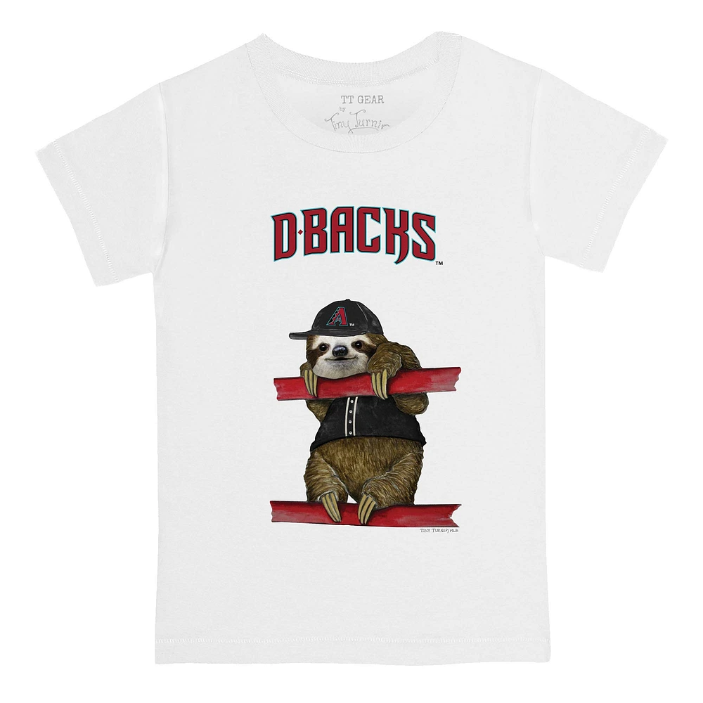 Infant Tiny Turnip White Arizona Diamondbacks Sloth T-Shirt