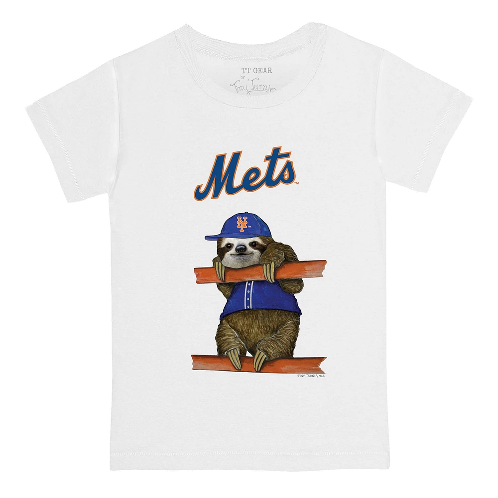 Youth Tiny Turnip White New York Mets Sloth T-Shirt