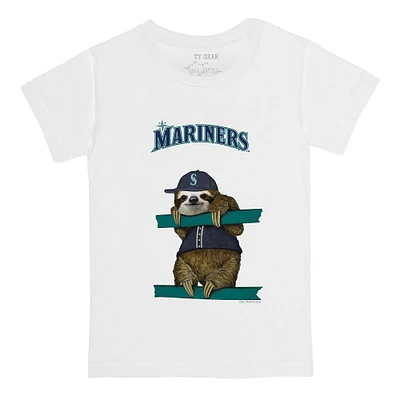 Youth Tiny Turnip White Seattle Mariners Sloth T-Shirt