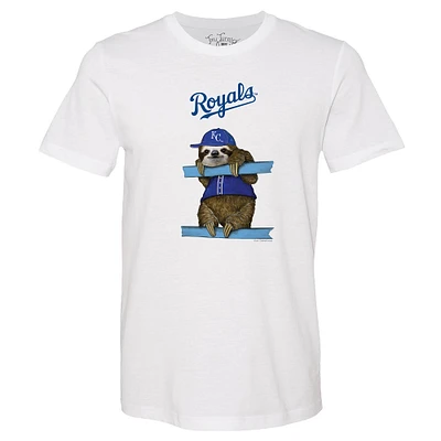 Unisex Tiny Turnip White Kansas City Royals Sloth T-Shirt