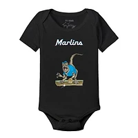 Infant Tiny Turnip Black Miami Marlins Velociraptor Bodysuit