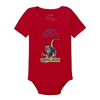 Infant Tiny Turnip Red St. Louis Cardinals Velociraptor Bodysuit
