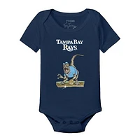 Infant Tiny Turnip Navy Tampa Bay Rays Velociraptor Bodysuit