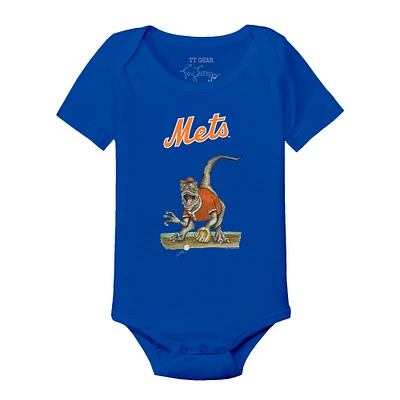 Infant Tiny Turnip Royal New York Mets Velociraptor Bodysuit