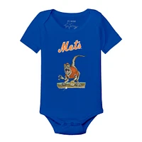 Infant Tiny Turnip Royal New York Mets Velociraptor Bodysuit