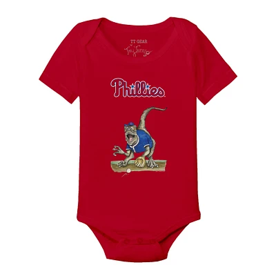 Infant Tiny Turnip Red Philadelphia Phillies Velociraptor Bodysuit