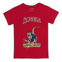 Infant Tiny Turnip Red Los Angeles Angels Velociraptor T-Shirt