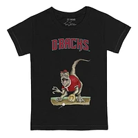Infant Tiny Turnip Black Arizona Diamondbacks Velociraptor T-Shirt