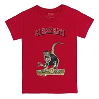 Infant Tiny Turnip Red Cincinnati Reds Velociraptor T-Shirt