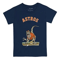 Infant Tiny Turnip Navy Houston Astros Velociraptor T-Shirt