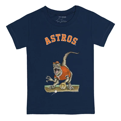 Infant Tiny Turnip Navy Houston Astros Velociraptor T-Shirt