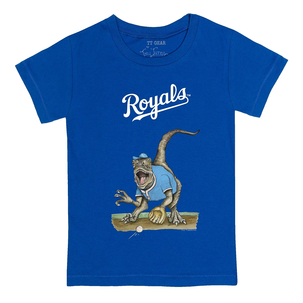 Infant Tiny Turnip Royal Kansas City Royals Velociraptor T-Shirt