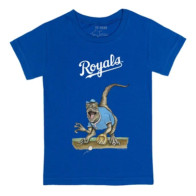 Infant Tiny Turnip Royal Kansas City Royals Velociraptor T-Shirt