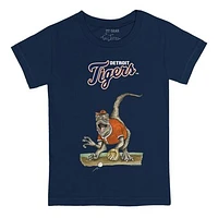 Infant Tiny Turnip Navy Detroit Tigers Velociraptor T-Shirt