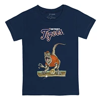 Infant Tiny Turnip Navy Detroit Tigers Velociraptor T-Shirt
