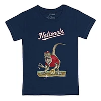 Toddler Tiny Turnip Navy Washington Nationals Velociraptor T-Shirt