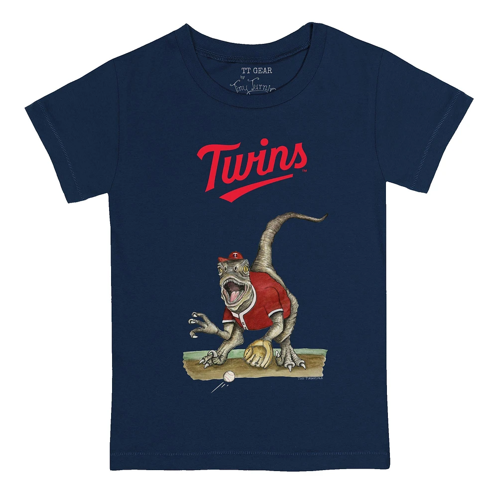 Youth Tiny Turnip Navy Minnesota Twins Velociraptor T-Shirt