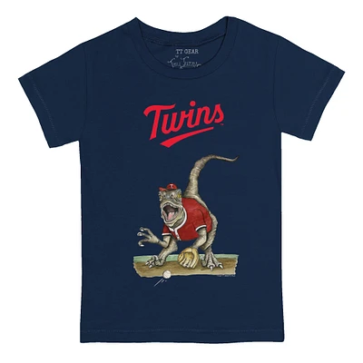 Youth Tiny Turnip Navy Minnesota Twins Velociraptor T-Shirt