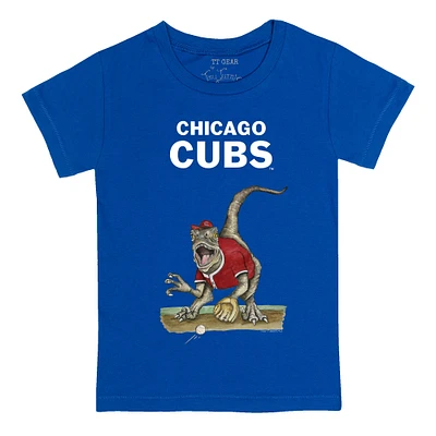 Youth Tiny Turnip Royal Chicago Cubs Velociraptor T-Shirt