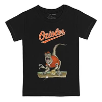 Youth Tiny Turnip Black Baltimore Orioles Velociraptor T-Shirt