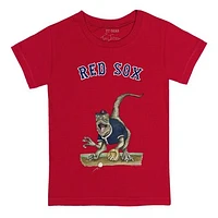 Youth Tiny Turnip Red Boston Sox Velociraptor T-Shirt