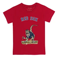 Youth Tiny Turnip Red Boston Sox Velociraptor T-Shirt