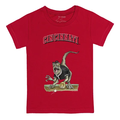 Youth Tiny Turnip Red Cincinnati Reds Velociraptor T-Shirt