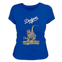 Women's Tiny Turnip Royal Los Angeles Dodgers Velociraptor T-Shirt