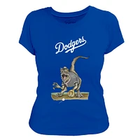 Women's Tiny Turnip Royal Los Angeles Dodgers Velociraptor T-Shirt