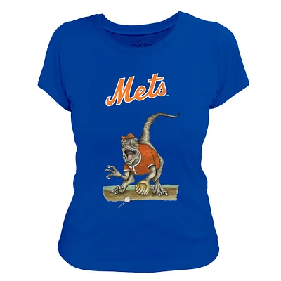 Women's Tiny Turnip Royal New York Mets Velociraptor T-Shirt